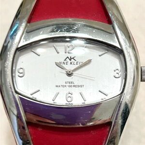 Anne Klein Red and Silver Women's Watch
